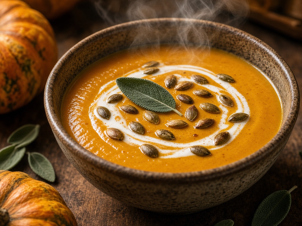 Crema de calabaza asada