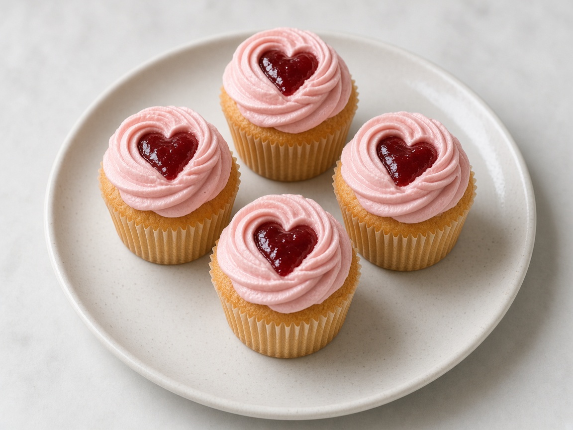 Cupcakes de corazón