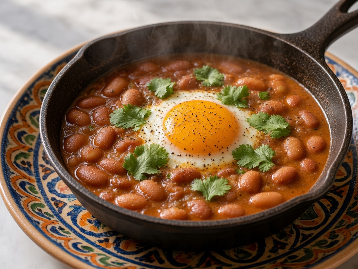 Frijoles con huevo