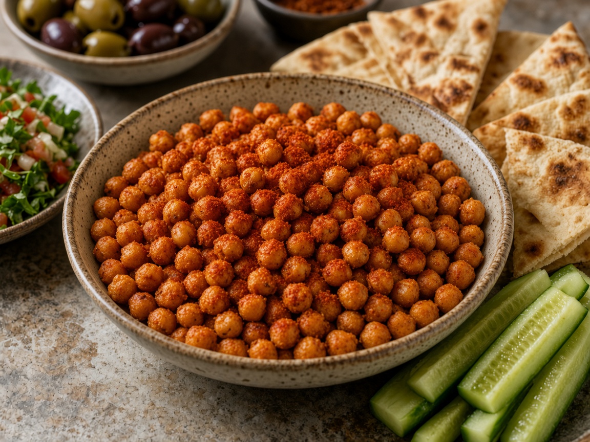 Garbanzos crujientes al horno