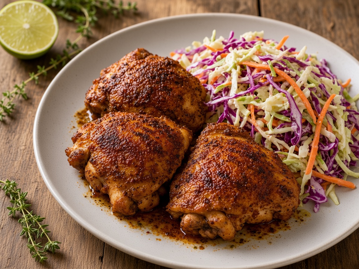 Pollo jerk al horno