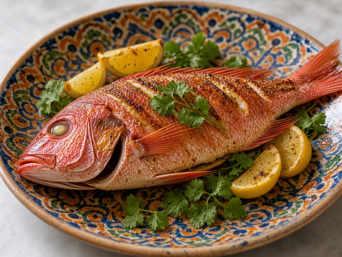 Pescado entero a la parrilla