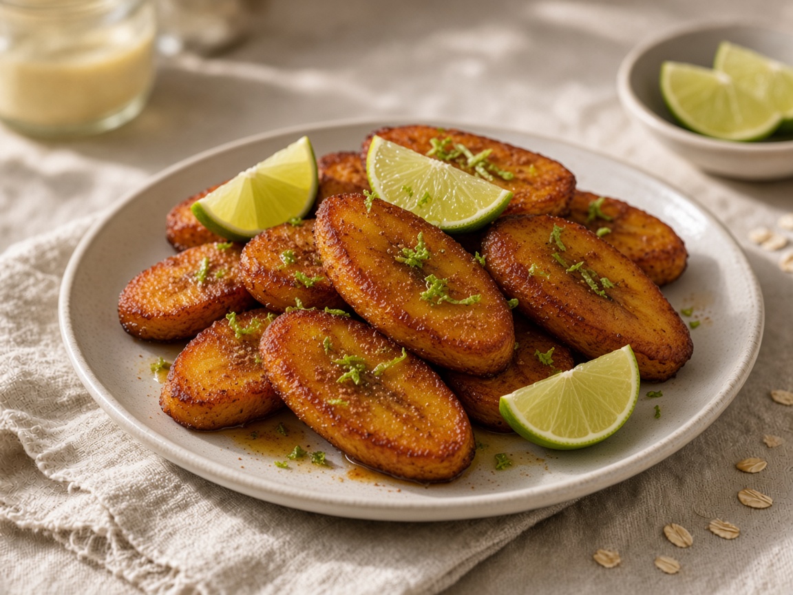 Plátano maduro al horno