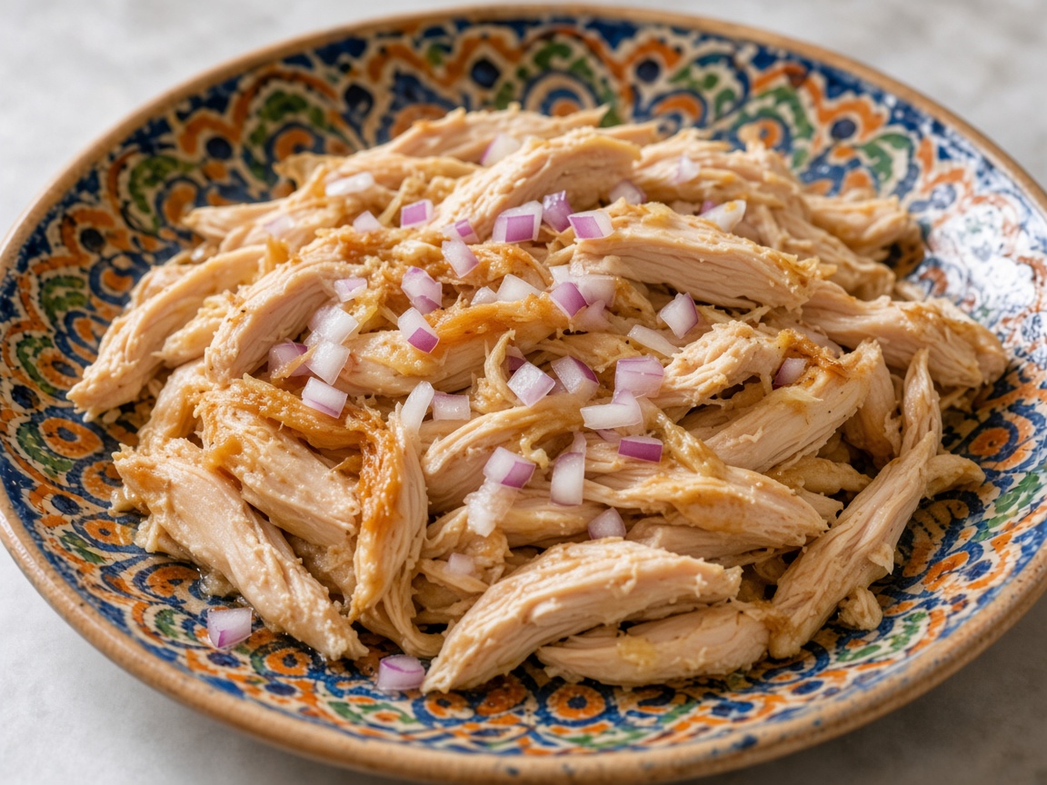 Pollo deshebrado