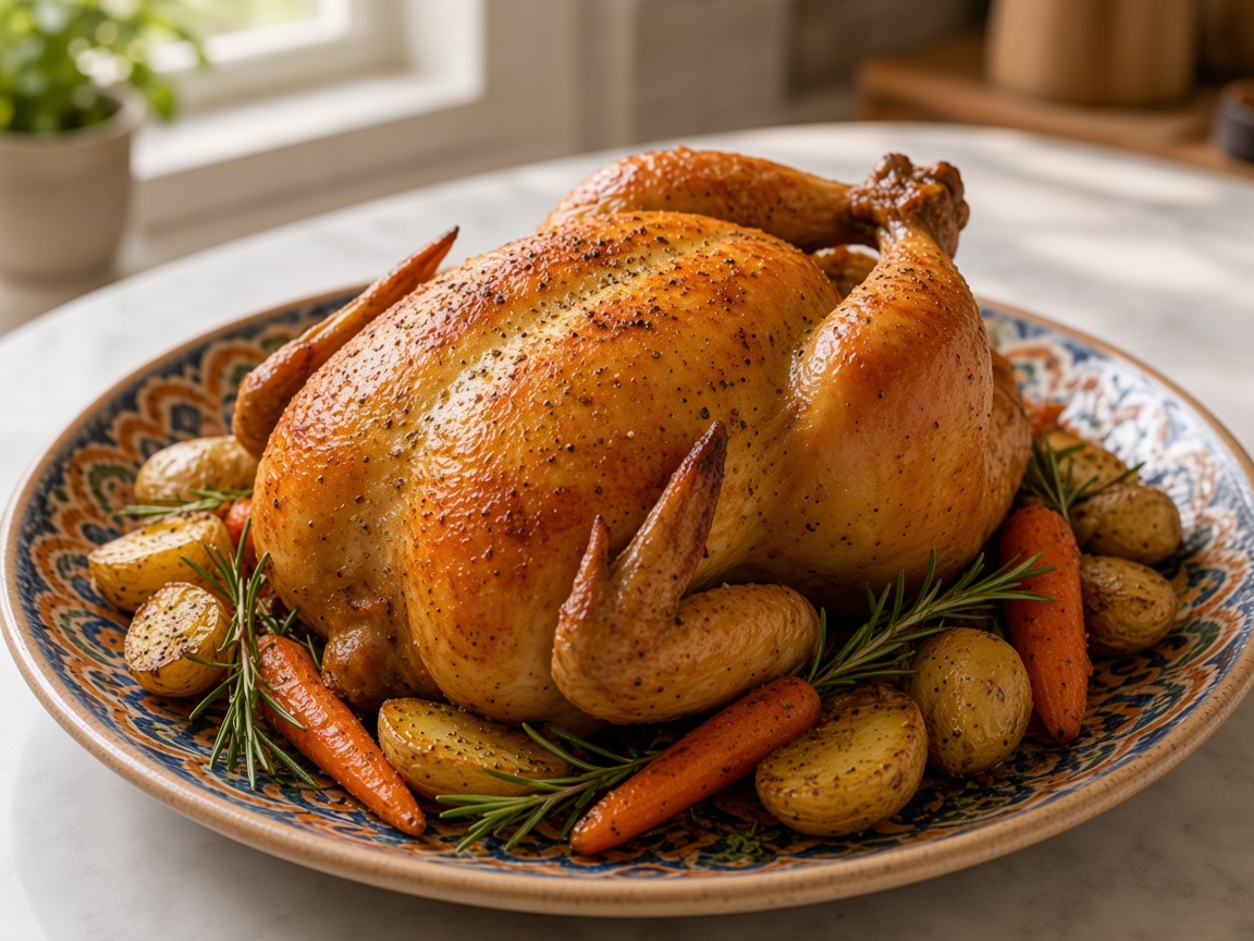 Pollo entero al horno