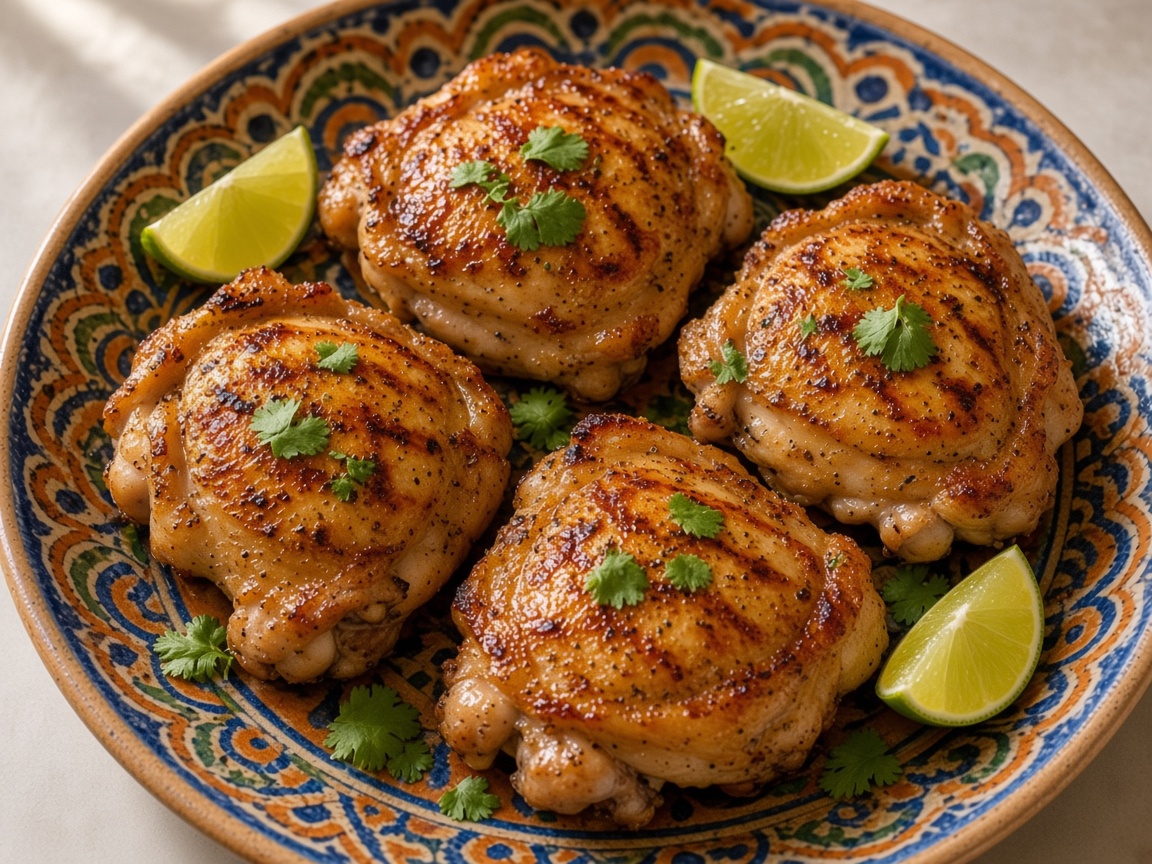 Pollo en yogurt a la parrilla