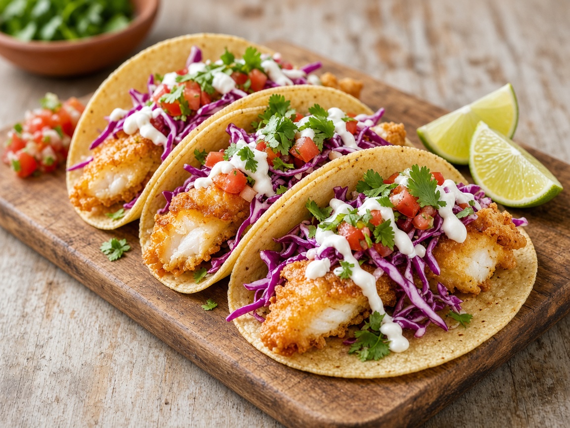 Tacos de pescado estilo Baja