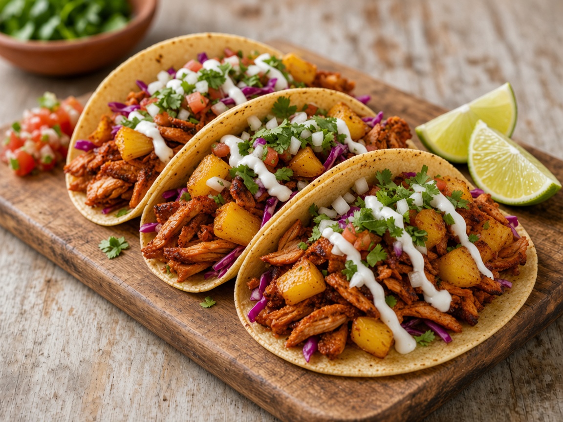 Tacos al pastor al horno